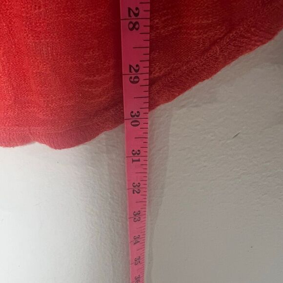 Free People Orange Collared Knit Button Up Sz S Shirt - Picture 4 of 8